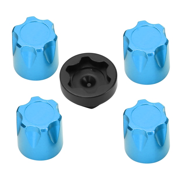 4st RC Bilhjul Fälg Center Cap M4 Mutter Passar för Traxxas TRX4/SCX10 90046 D90 1/10 1/8 RC CarBlue