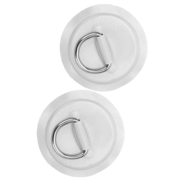 D-Ring Pad Patch PVC Uppblåsbar Båt Flotte Dinghy Kanot Surfbräda Kajak Fästning Vit