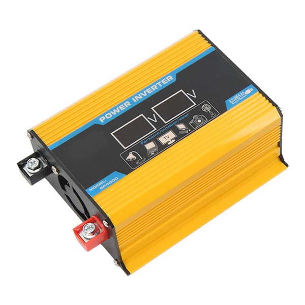 300W Modifierad Sine Wave Inverter USB Car Power Inverter Adapter LED Display 12V till 220V Gul