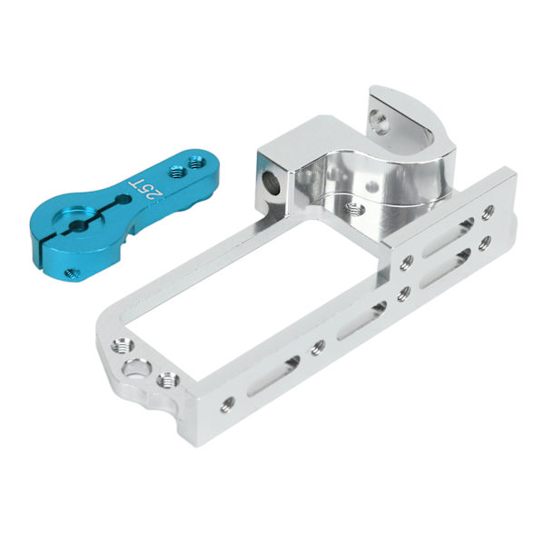 RC Servo Monteringssupport med 25T Arm Aluminiumlegering Anti Deformation Universal til Quadcopter Drone Blå
