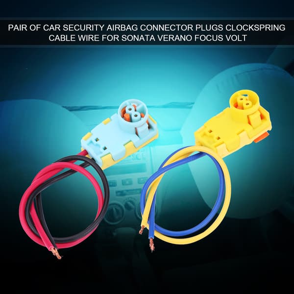 Par Airbag-säkerhetskontaktdon för Clockspring-kabel för Sonata Verano Focus Volt