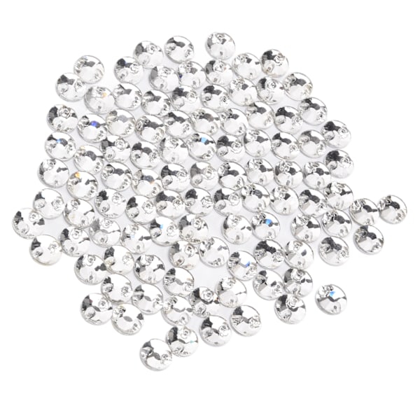 100 stk. Flatback Rhinestones Dobbel Hull Design Enkel å Bruke Utsøkte Dekorative DIY Deler for Dekorasjon 10mm