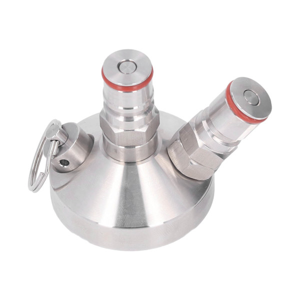 Mini Keg Dispenser Ølhanen Dobbelt Ball Lock Rustfrit Stål med Slange Reservepakning