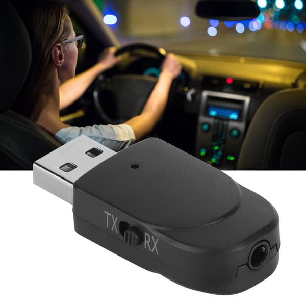 Bluetooth lydmottaker-sender 2 i 1 USB stereo musikk trådløs adapter for bil TV datamaskin