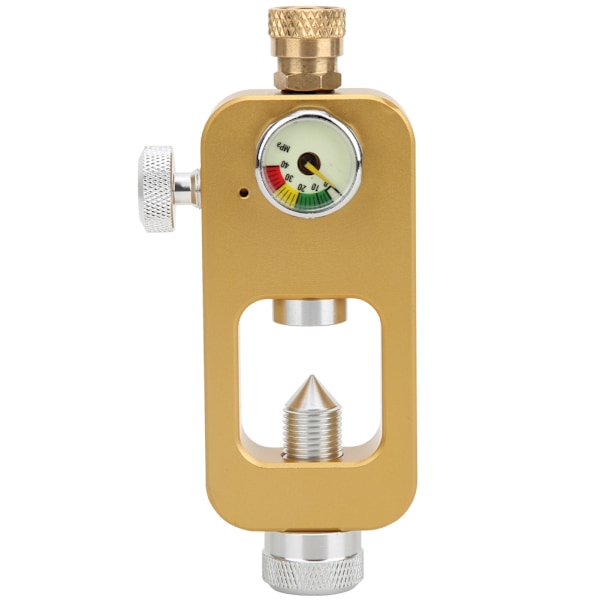 DEDEPU Scuba Diving Adapter 8mm Oxygenflaske Connector med Trykmåler til Undervands Snorkling Udstyr Guld