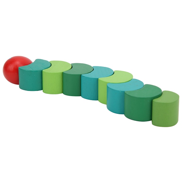 5st Trämaskleksak Hungry Caterpillar Early Education Blocks Toy
