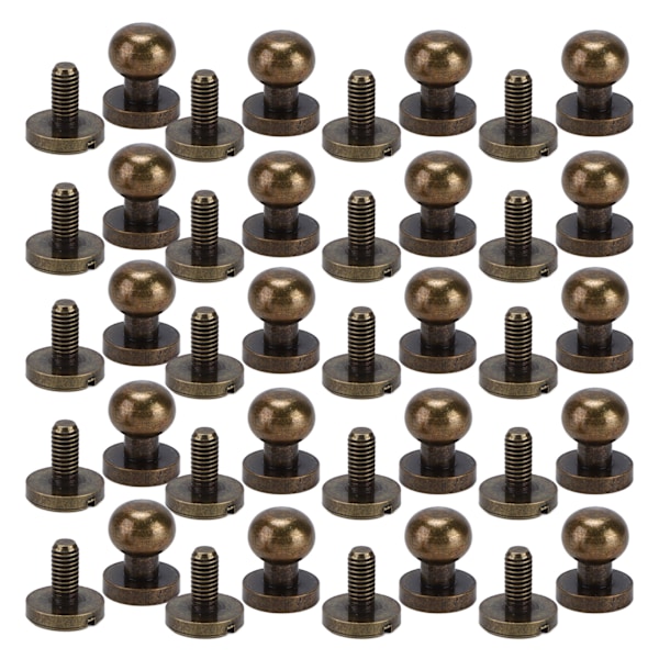 20 set Mässingsnitar Brons Slitstyrka Bagage Hårdvara Tillbehör för Handväskor Skor Kläder 10x8mm