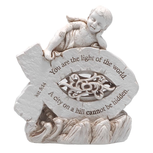 Krybbefigur Smuk Ornament Premium Resin Ideel Gave Robust Holdbar Engel Statue til Hjemmekontor