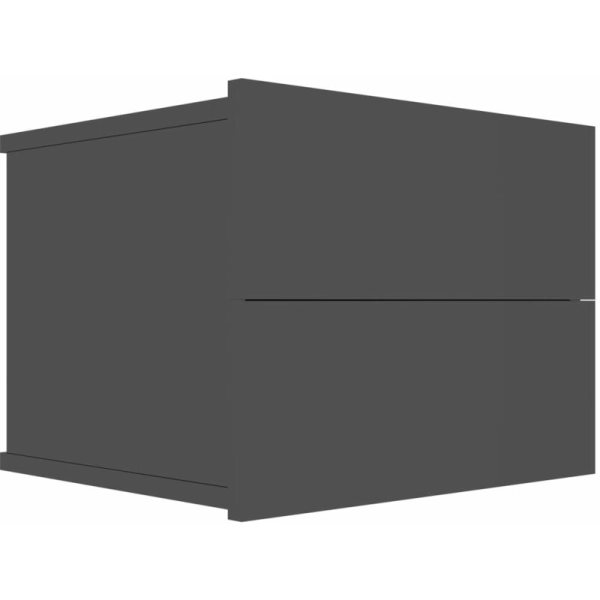 Kiiltävä musta yöpöytä 40 x 30 x 30 cm Agglomere