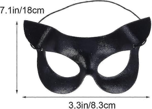 Halloween-kostymmask, halloween-mask, kattögon-halvmask