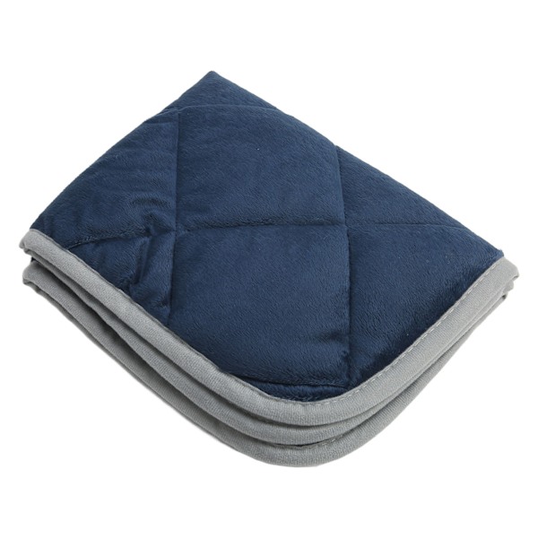 Pet Varmepude Kat Varm Matte Hund Soveseng Matte Pude Skidproof til hjem vinter Mørkeblå med grå trimning XL