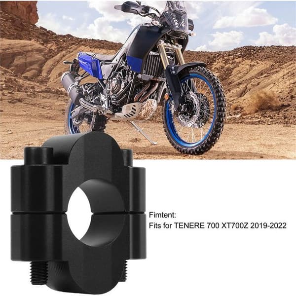 Styrklemme – TENERE 700 XT700Z (2019-2022) – 52 mm forhøjelse – Sort