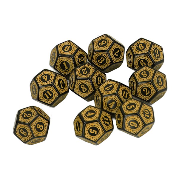 10 kpl Noppasetti Polyedriset Nopeat Roolipeli RPG-peli Akryyli DND-lautapelivarusteet D12