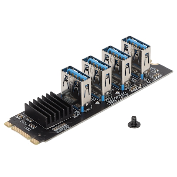 M.2 NVME PCIE 1X -nosto kort M.2 NVME 4 PCIE 1X USB 3.0 -porttiin Lämpösuojaus 4 PCIE-näytönohjaimen laajennus