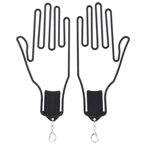 2pcs Golf Glove Plastic Support Stretcher Rack Hanger Tool Accessory Supply Black