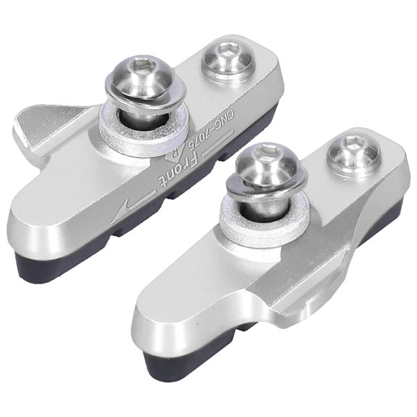 ZTTO Road Bike Bromsbelägg Cykel CBrake NoNoise NoSkid Gummiblockersättning (Silver)