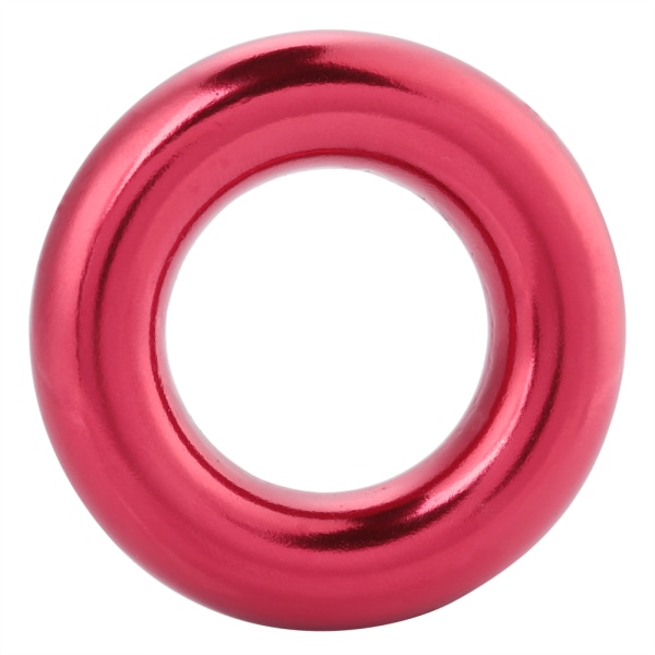 Rund aluminium rappellring klättring perfekt spänning aluminiumlegering O-ring (röd)