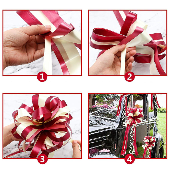 20 stk store biltræksløjfebåndsløkker til din gavedekoration