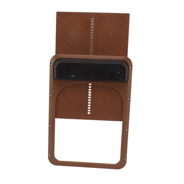 Automatic Chicken Coop Door Plastic Battery Powered Light Sensing Automatic Chicken Door for Farm Dark Brown