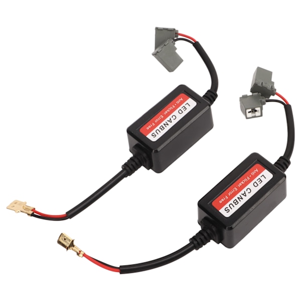 2 stk H1 LED Lysdekoder 12V DC Anti-Flimmer Motstand Dekoder for LED Hovedlys Tåkelys