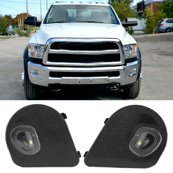 Par av vänster och höger sidospegel Puddle Light 68087238AA Passar för Dodge RAM 1500 2500 3500