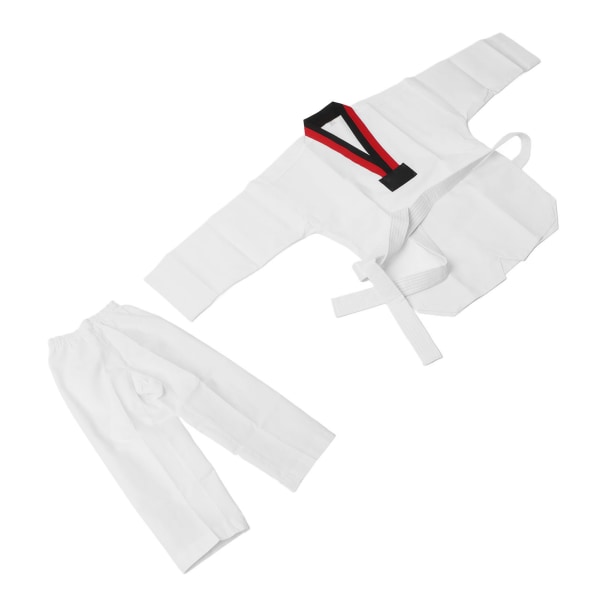 Barn Vit Taekwondo Uniform TKD Kostymer Kläder WTF Karate Judo Taekwondo Dobok Kläder