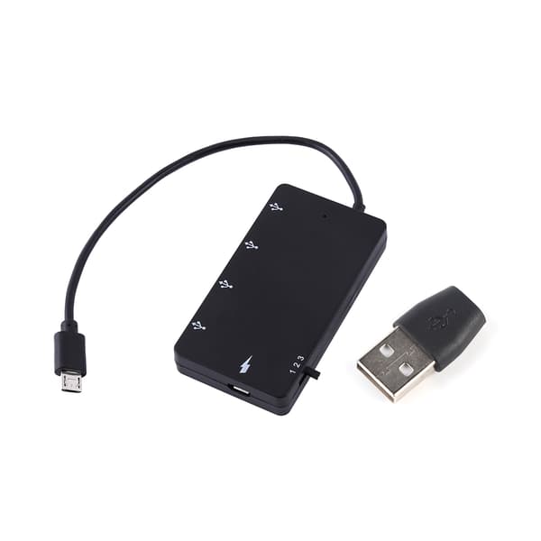 Micro USB Hub - 4-ports OTG-forlængeradapter til smartphone og tablet