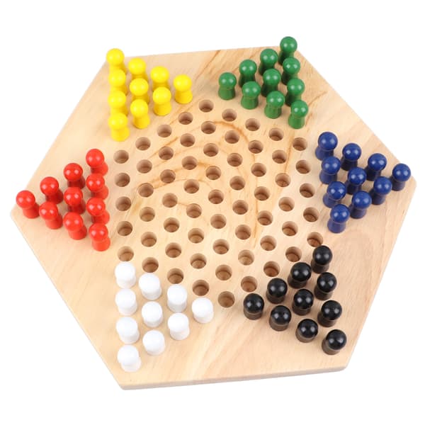 Chinese Checkers Wooden Board Interactive Chess Game for Adults