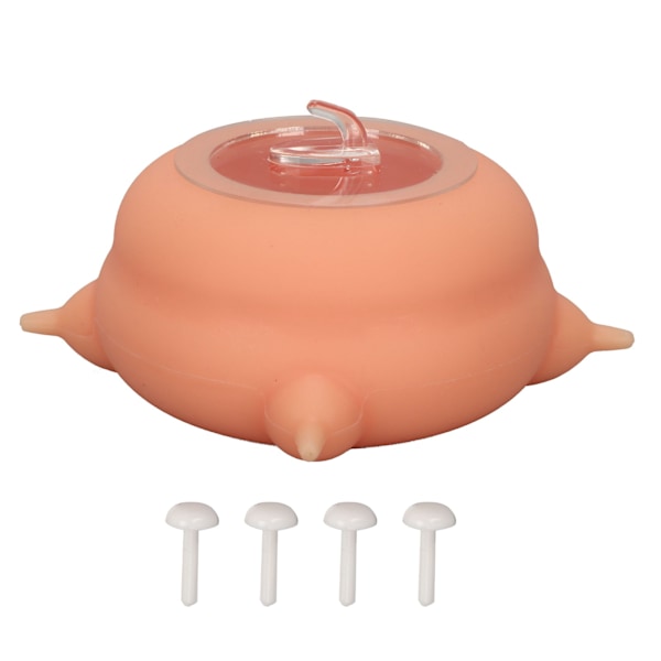 Hvalpemælkefodringskål 200ml Simuleret Hvalpeplejestation Nippelmater med sugekopper til flere hvalpe Rosa