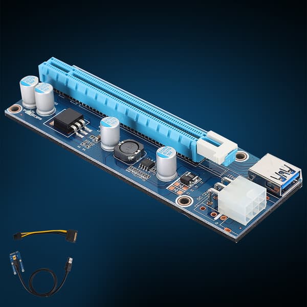 Mini PCI-E till PCI Express 16x Riser Adapter för grafikkortsbrytning