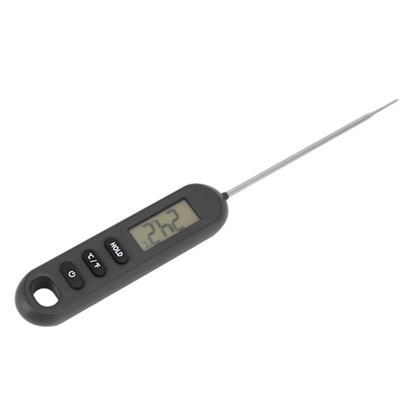 Kjøtttermometer Rask Lesing Digital Matlaging Kjøkken Grilltermometer med Lang Sonden Svart