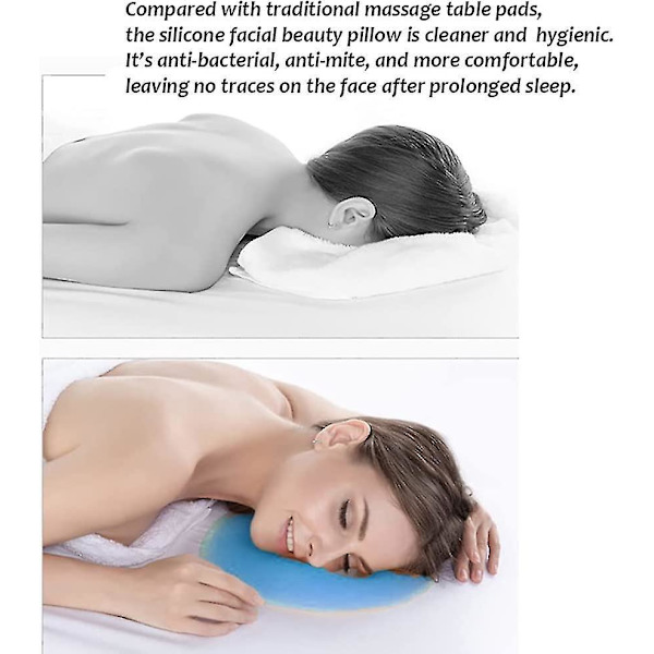 Silikon ansiktsdyna för massagebord - Avslappnande nackstöd för spa, skönhetssalong, hudvård
