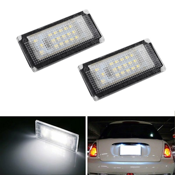 1 par 6000K 18 LED-lys nummerplaterampe for ONE R50 2001-2006