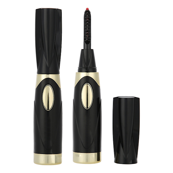Elektrisk ögonfransböjare Uppvärmd förlängning Långvarig ögonfranscurling Makeup Tools Svart