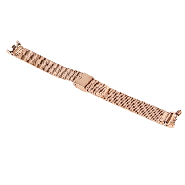 Justerbart klockarmband som andas vikbart spänne Quick Release i rostfritt stål klockband för Mi Band 8 Rose Gold