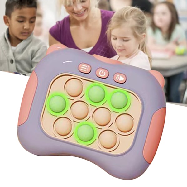 Quick Push Bubbles Spelleksak Pedagogisk dekompression Light Up Pop Pusselleksak för vuxna Barn Äldre Taro Lila