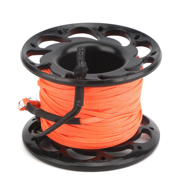 15 m Plastic Wire Reel with Double-Headed Hook Dive Marker Buoy Rope Wheel Guide Wire Spool Black