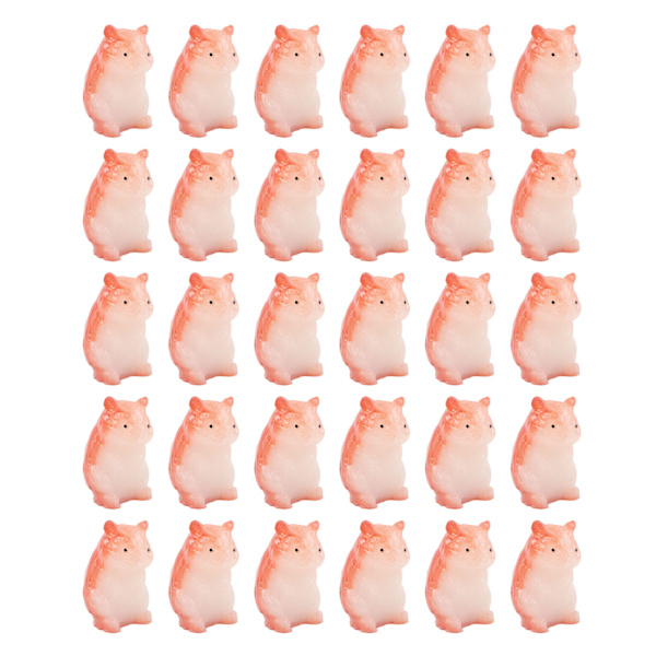 30 kpl Nuken talo hartsihamsteri söpö elävä miniatyyri hamsteri eläinhahmo 1/12 1/6 nuken talo ruskea