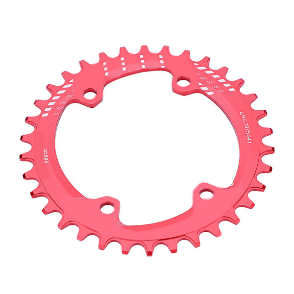 BCD 96MM smal bred kjedeplate Enkel kjedeplate for M6000 M7000 M8000 (Rød 34T)