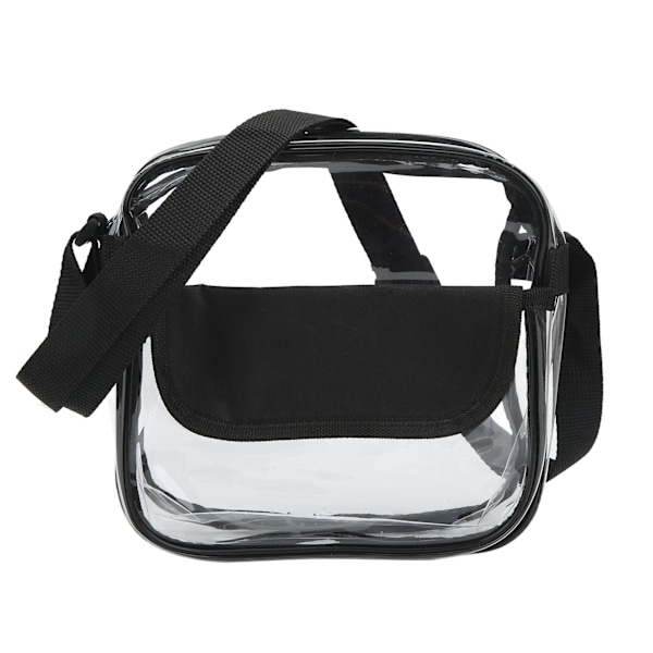 Läpinäkyvä Messenger-laukku PVC-olkalaukku säädettävällä hihnalla päivittäiseen ostokseen, rannalle ja matkustamiseen