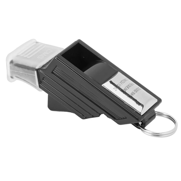 Mortun Whistle Non-Core Høyfrekvent Dommerfløyte Justerbar Nylon Henger Konkurransefløyte Svart Sølv