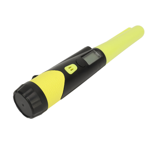 Handmetalldetektor med LCD-skärmsrem Hög precision 360° sidoskanning metalldetektor Pinpointer för vuxna Barn Gul