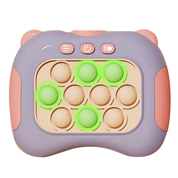 Quick Push Bubbles Spelleksak Pedagogisk dekompression Light Up Pop Pusselleksak för vuxna Barn Äldre Taro Lila
