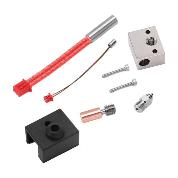3D-skrivare Hotend Kit Bimetallvärmeblock Halsrörsvärmare Munstycke Extruder delar för Ender 3 S1 24V 40W 300℃