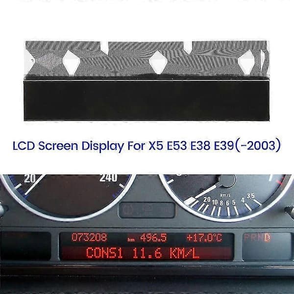Bil instrumentpanel LCD-skjerm kompatibel med - X5 E53 E38 E39(-2003) reparasjon av dashbordpiksler Black