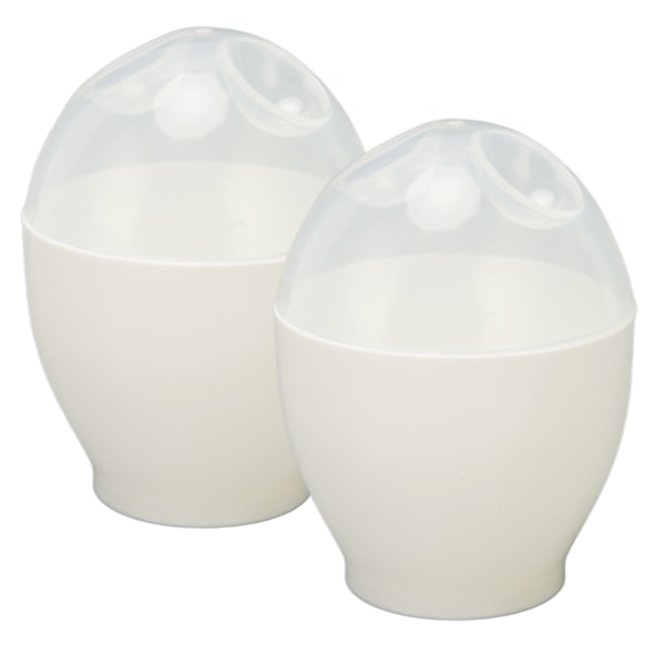 2st Mikrovågsugn Äggkokare Poacher ABS Portable Mini Quick Egg Koking Cup för kök Frukost
