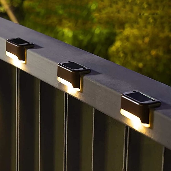 Solar Deck Lights Outdoor 16 Pack, Solar Step Lights Vedenpitävät Led aurinkolamput ulkoportaisiin 16PCS
