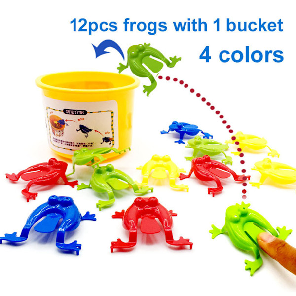 12 kpl Hyppivät Sammakot Pelilelu Party Favor Syntymäpäiväjuhlat Leikkikalut Action Toy Hahmot Tytölle Pojalle
