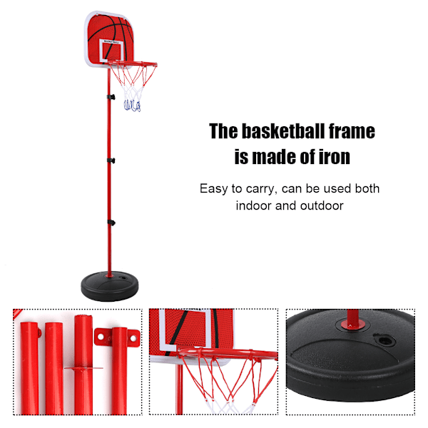 150 cm säädettävä korkeus koripalloteline Lasten peliharjoitteluvälineet sisä- ja ulkokäyttöön