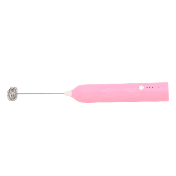 Liten hushållsäggvisp Mini multifunktionell mixer Handhållen elektrisk omrörare Skummaskin Visp Sladdlös Mjölk Kaffeskummare Rosa